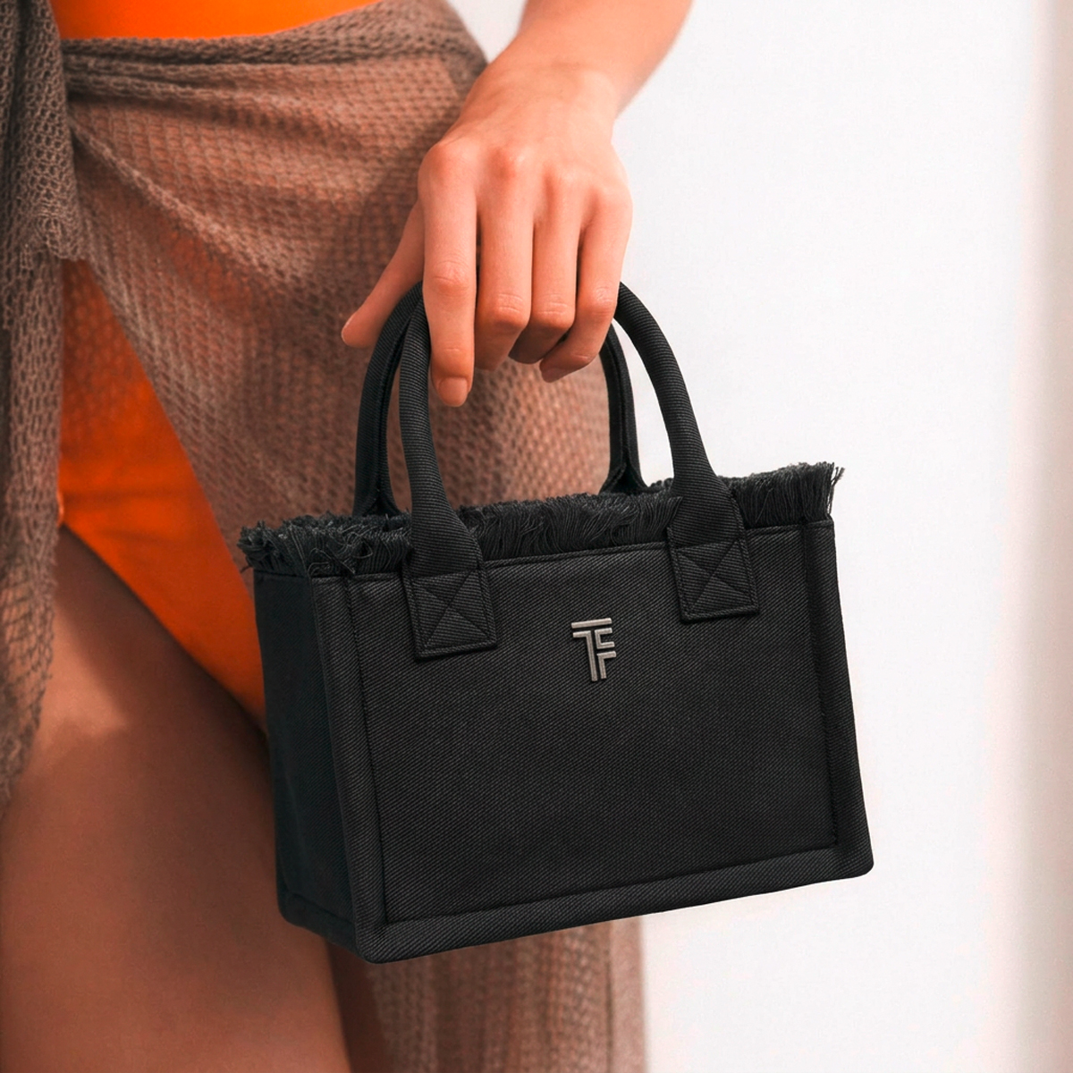 Tσάντα Xειρός Feel and Touch Caribbean Black