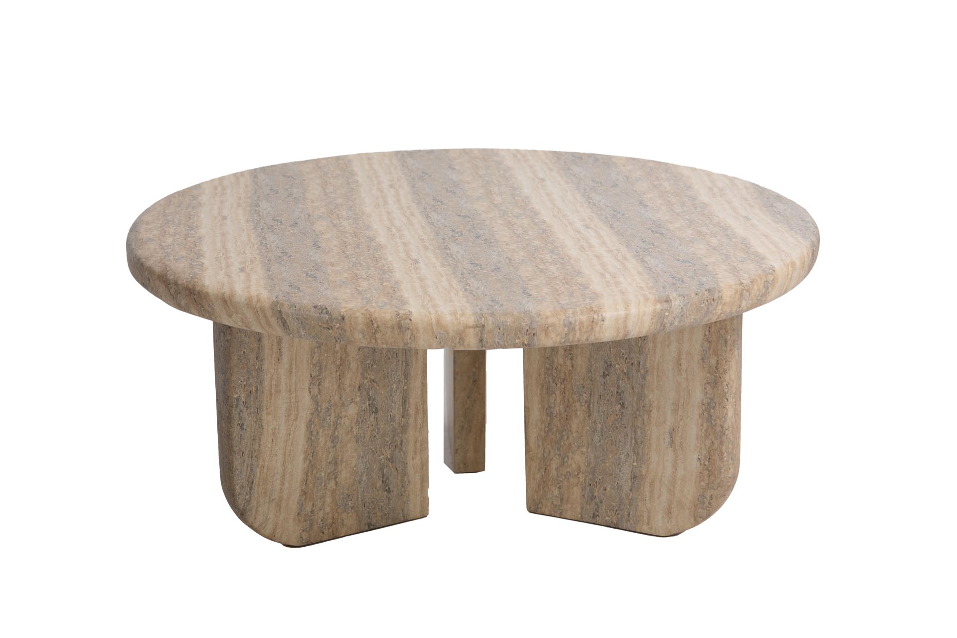 Τραπέζι Καθιστικού Frey Travertine (91x91x38) Soulworks