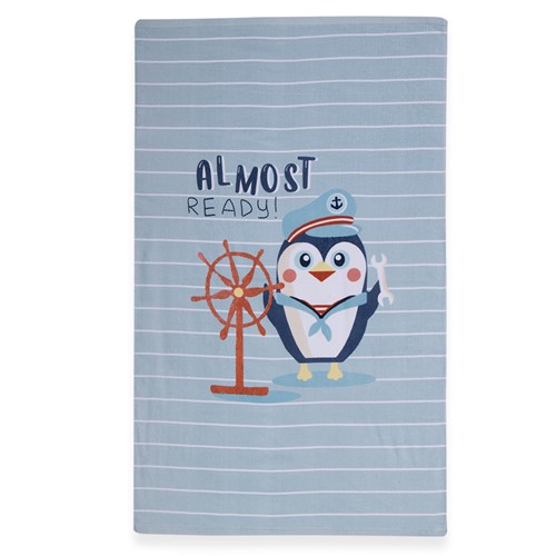 Παιδική Πετσέτα θαλάσσης Nef-Nef Homeware Penquin 70x120 L.Blue
