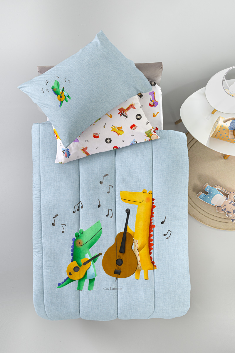 Παιδικό Κουβερλί Guy Laroche Band Sky 160Χ230 Suede