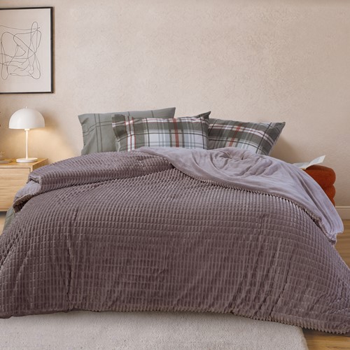 Υπέρδιπλο Κουβερτοπάπλωμα Nef-Nef Homeware Elaisa 220x240 D. Grey