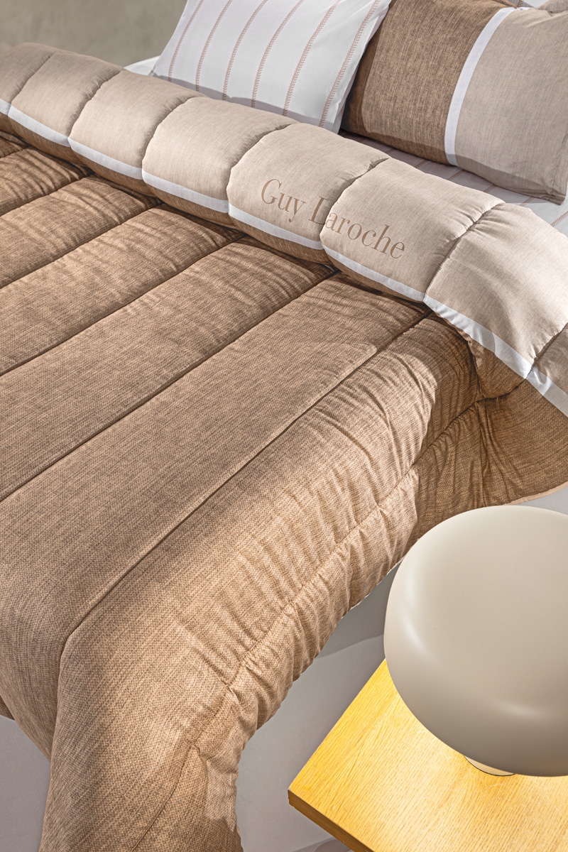 Παπλωματοθήκη Υπέρδιπλη Guy Laroche (Σετ) Suede Beverly Almond 225X245