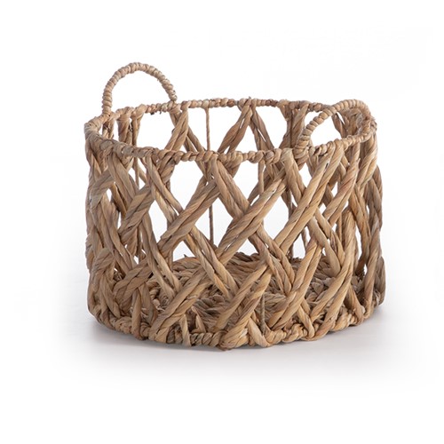 Kαλάθι Υάκινθου Nef-Nef Homeware Mesh D35x22 Natural