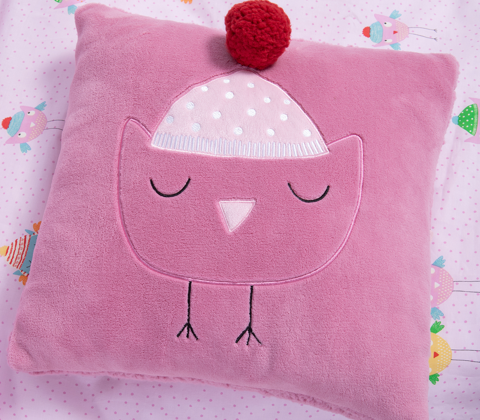 Παιδικό Διακοσμητικό Mαξιλάρι Nef-Nef Homeware Tweet so sweet-lovely 40X40 Rose