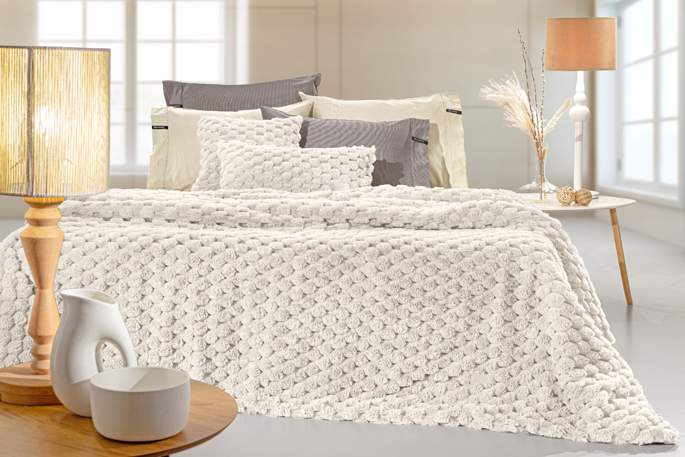 Κουβέρτα King Size Guy Laroche Elixir 260x240 Ivory 
