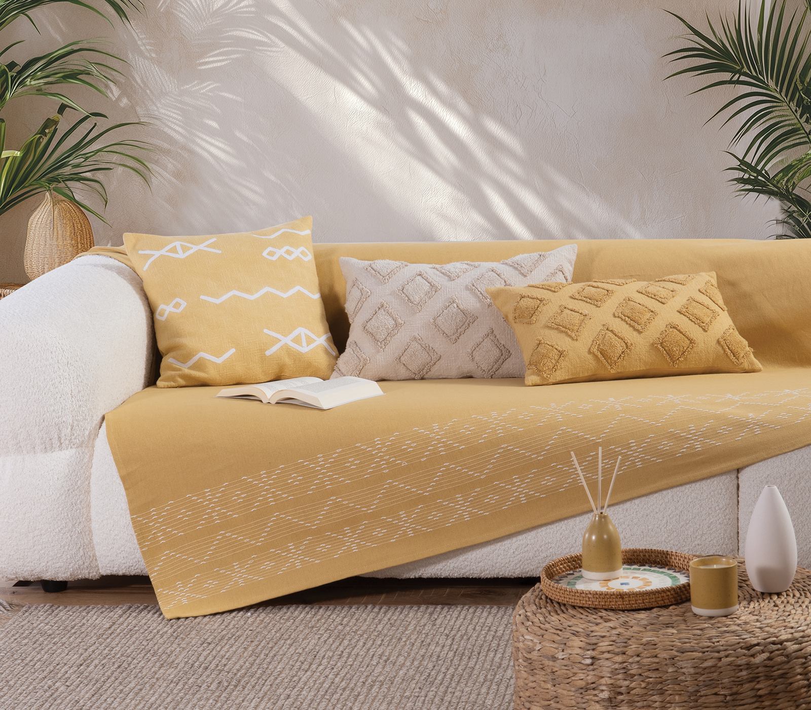 Ριχτάρι Πολυθρόνας Nef-Nef Homeware Create 180x180 Yellow