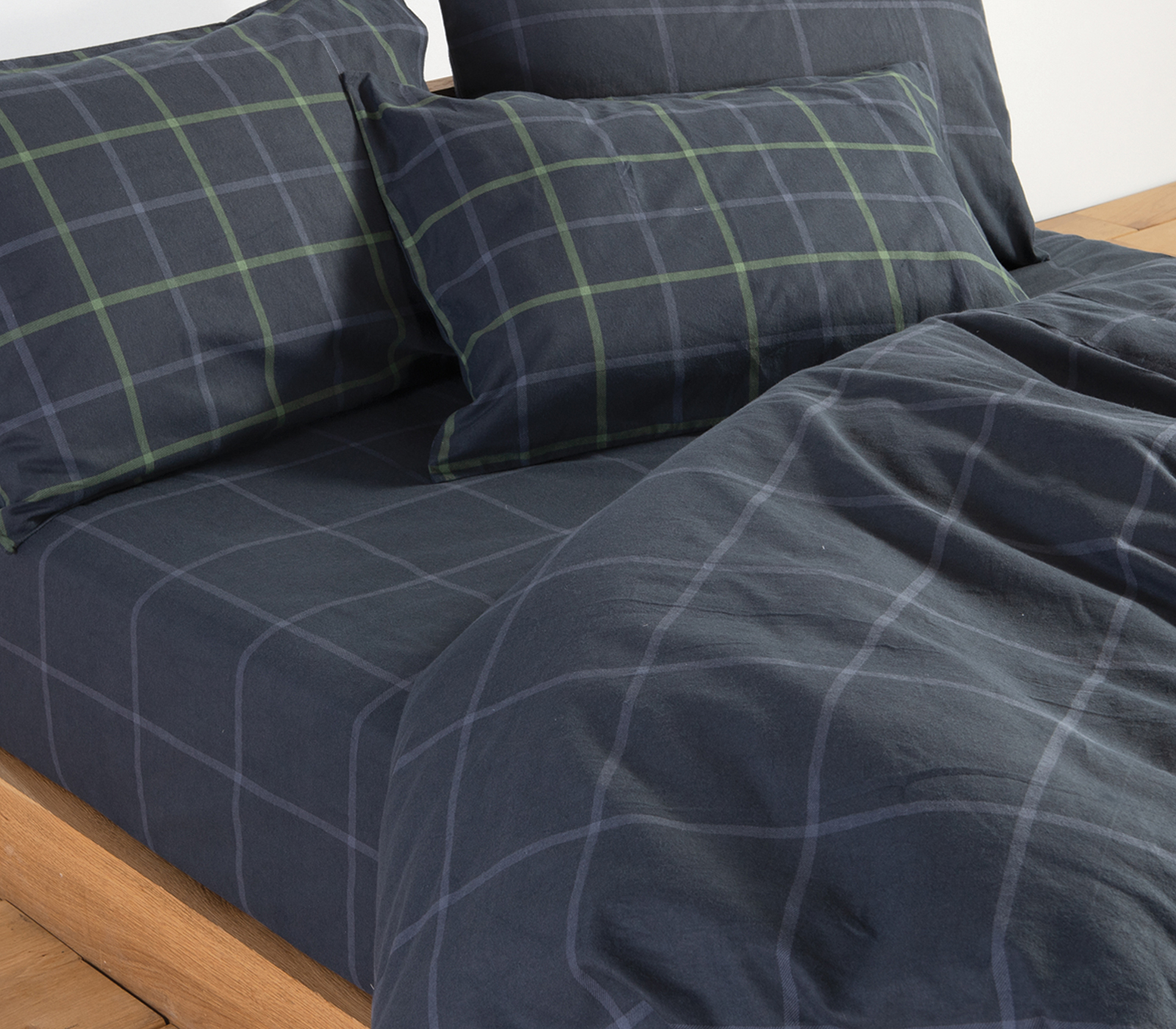 Σεντόνια Φανελένια Μονά Nef-Nef Homeware (Σετ) Naiberg 160x260 Denim