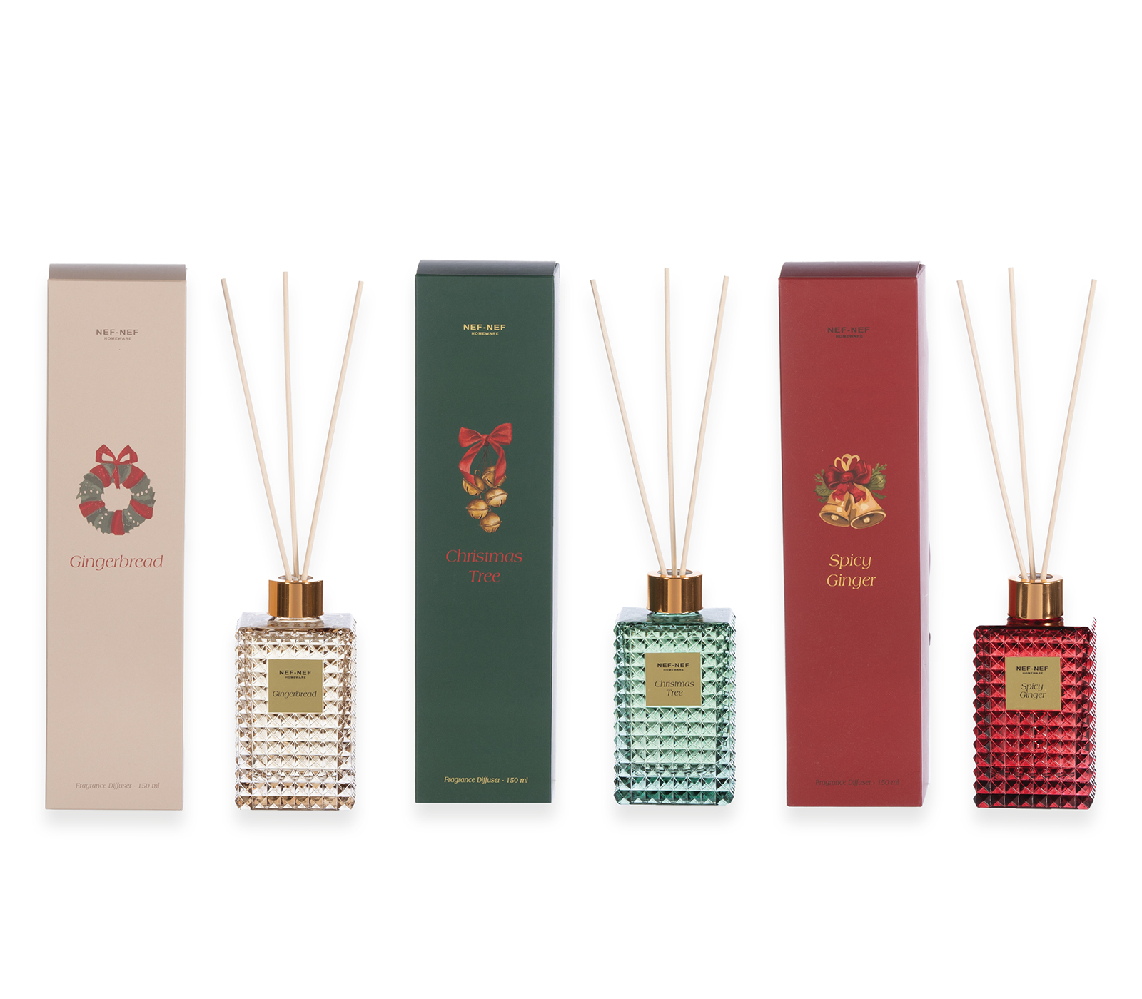 ΑΡΩΜΑΤΙΚΟ ΧΩΡΟΥ ME ΣΤΙΚΣ NEF-NEF HOMEWARE GINGERBREAD 150ml 