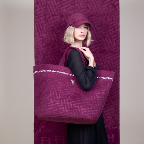 Τσάντα Παραλίας Feel & Touch Icon Aubergine 40X68X40