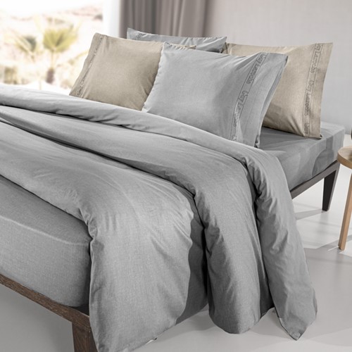 Σεντόνι Ημίδιπλο Μεμονωμένο Guy Laroche Color Plus Silver 120X200+32 Με Λάστιχο