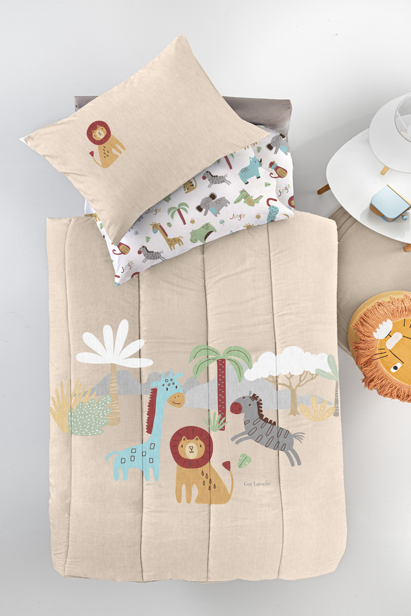 Παιδικό Κουβερλί Guy Laroche Jungle Natural 160Χ230 Suede