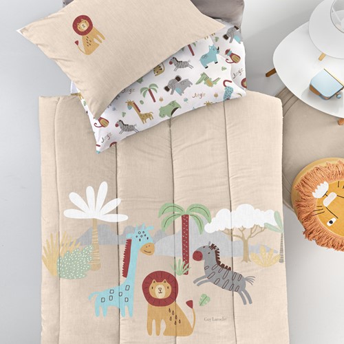 Παιδικό Κουβερλί Guy Laroche Jungle Natural 160Χ230 Suede