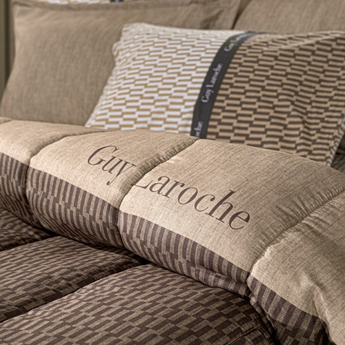 Παπλωματοθήκη Υπέρδιπλη Guy Laroche (Σετ) Suede Status Beige 225X245