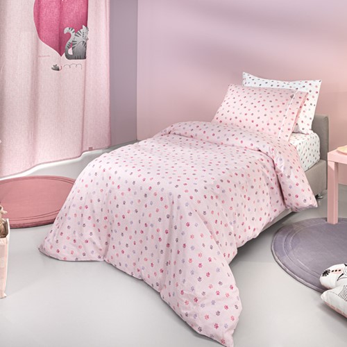 Παιδικά Σεντόνια Guy Laroche (Σετ) Paw Pinky 100X200+28 με λάστιχο