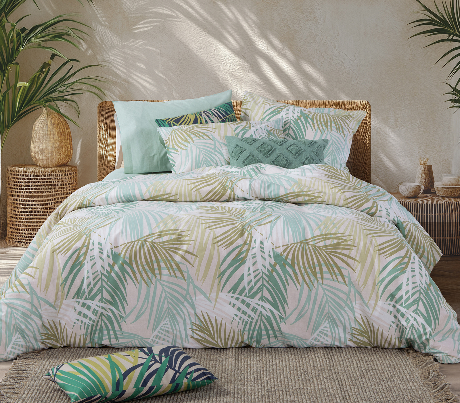 Σεντόνια Μονά Nef-Nef Homeware (Σετ) Amazon 170x270 Green 