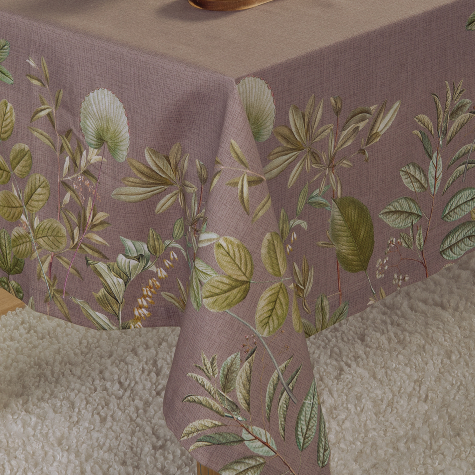 Τραπεζομάντηλο Nef-Nef Homeware Flora 140x240 Βrown