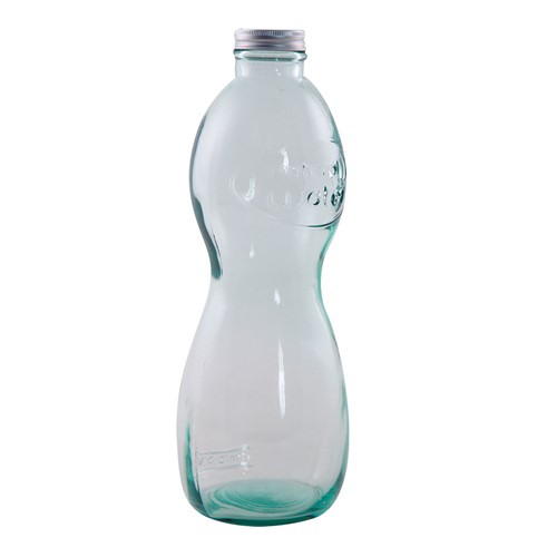 Μπουκάλι Νερού Nef-Nef Ανακυκλωμένο Γυαλί Βιδωτό Καπάκι Water 1L Natural