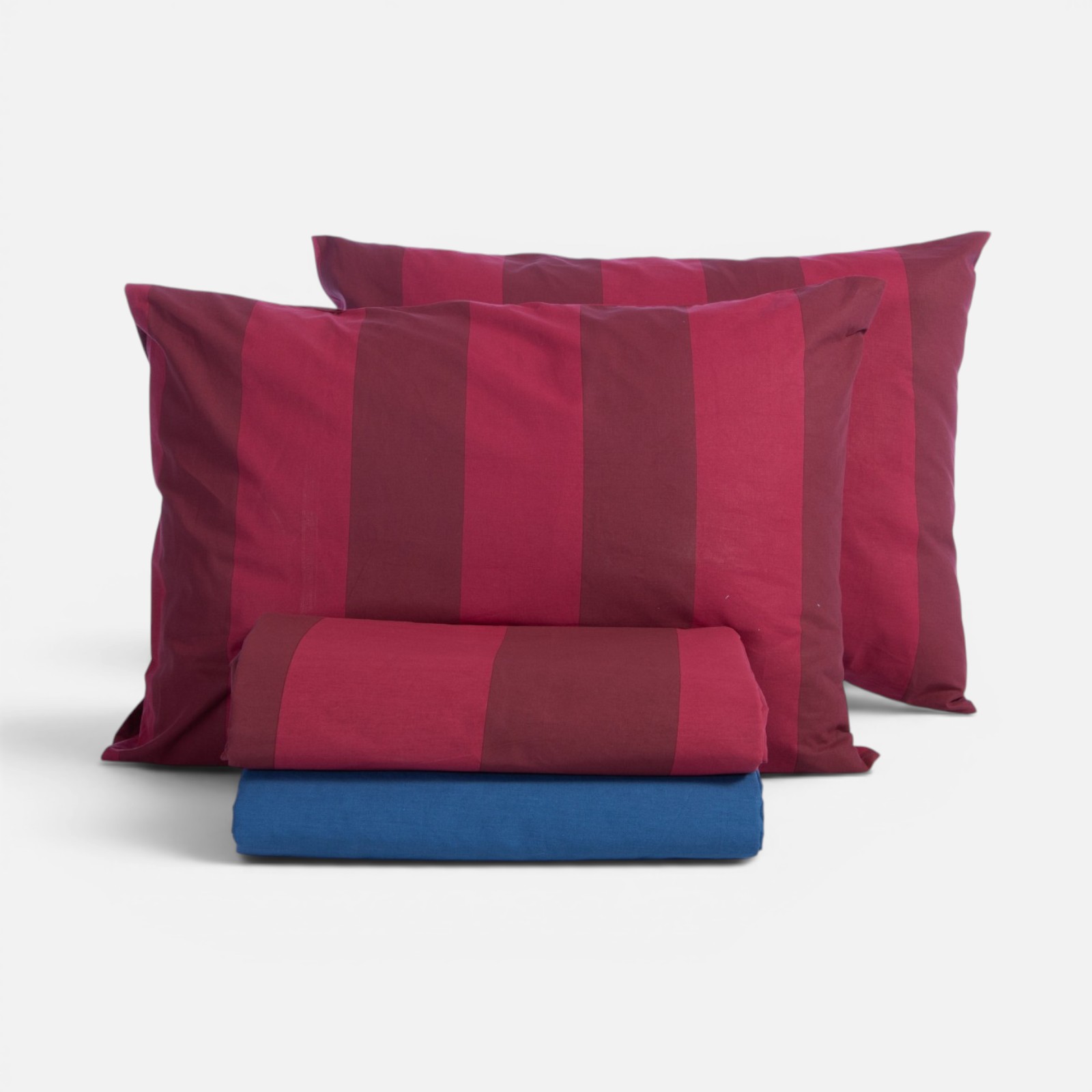Μονά Σεντόνια Nef-Nef Homeware (Σετ) Βαμβακερά με Λάστιχο Casual Vertia 170Χ270 Βordo