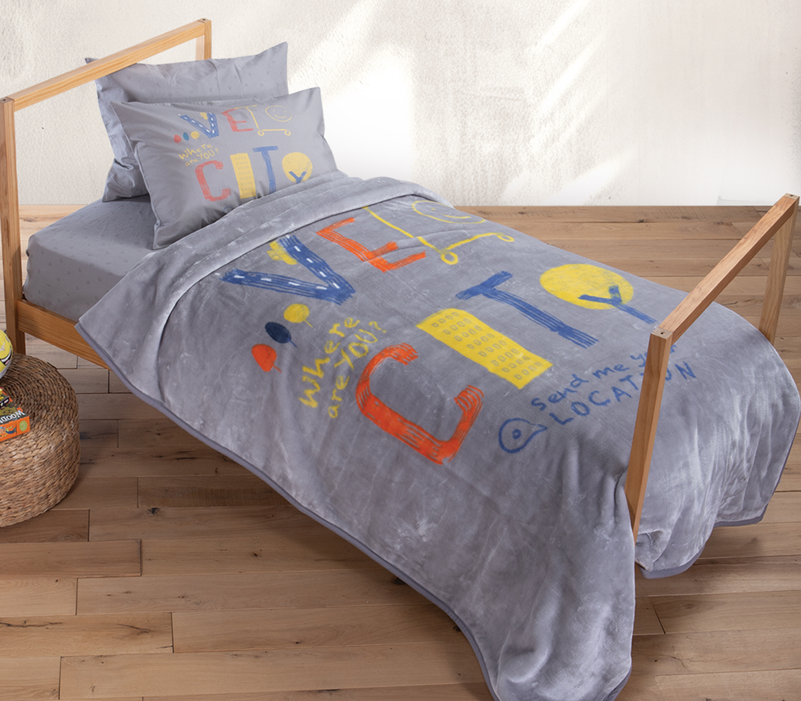 Παιδική Κουβέρτα Nef-Nef Homeware Velocity 160X220 Grey