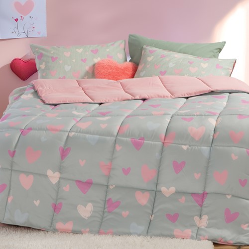 Παιδικό Πάπλωμα Nef-Nef Homeware Hearts Attact 160x220 Pink
