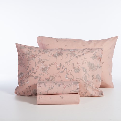 Σεντόνια Μονά Nef-Nef Homeware με λάστιχο 170x270 Carena Pink