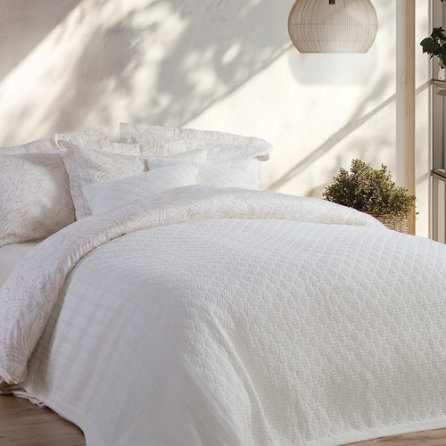 Κουβέρτα Υπέρδιπλη Nef-Nef Homeware Ventora 230X250 Ecru