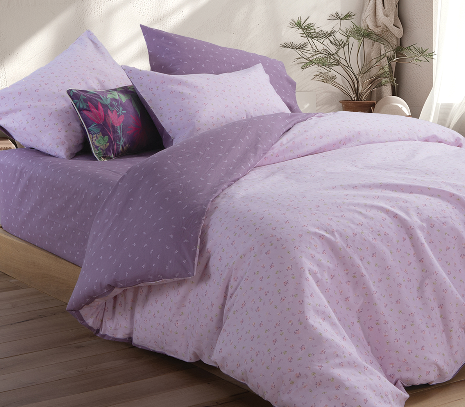 Παπλωματοθήκη Υπέρδιπλη Nef-Nef Homeware (Σετ) Lorelay 240X230 Lilac