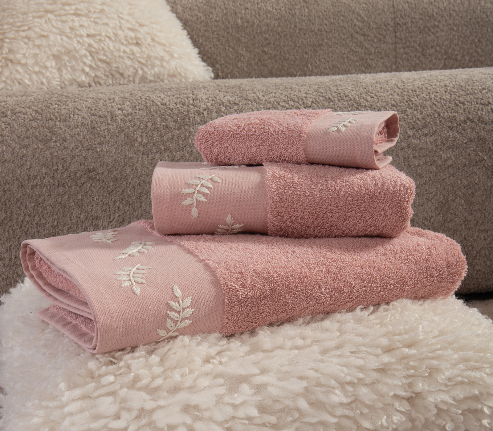 Σετ Πετσέτες Nef-Nef Homeware Amaranda 3τμχ Pink