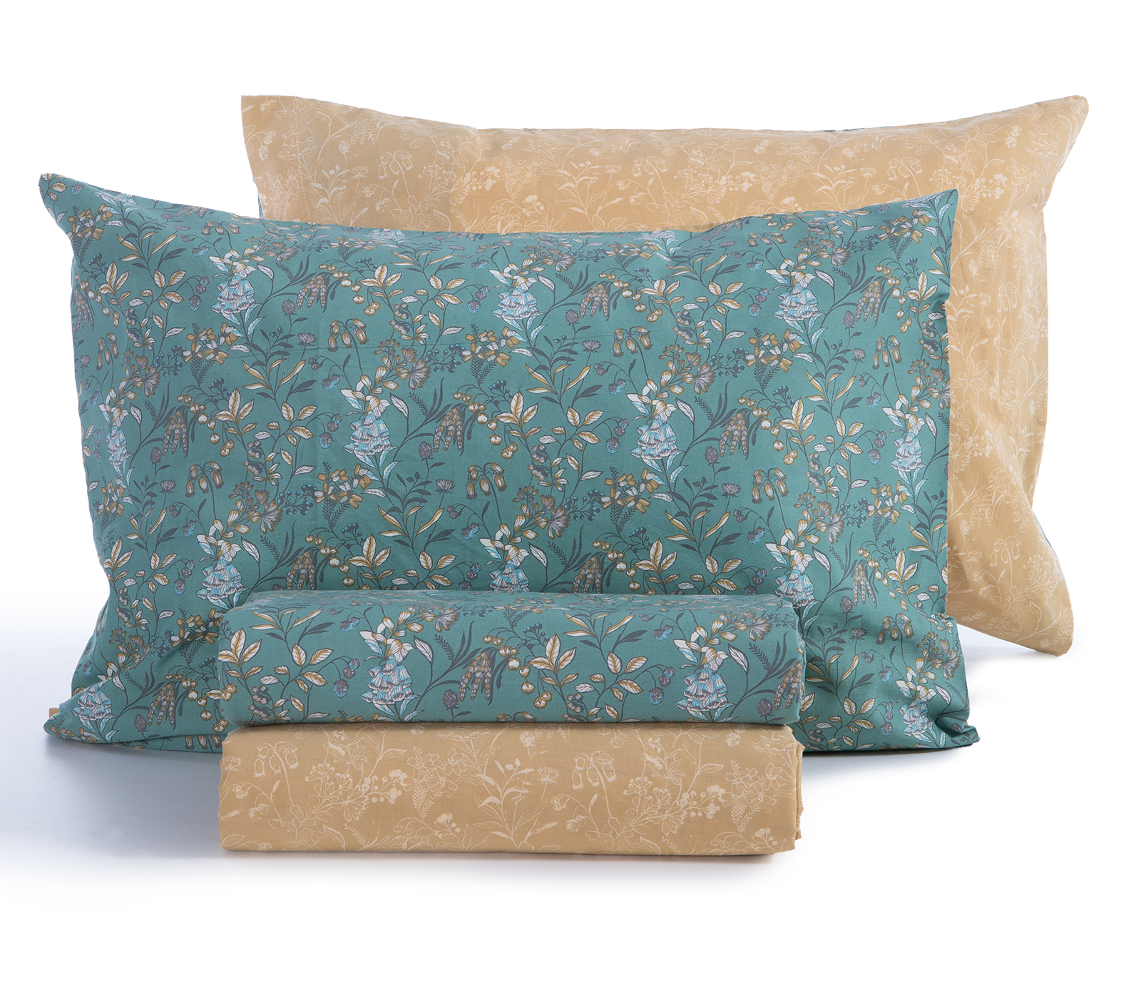 Σεντόνια Μονά Nef-Nef Homeware (Σετ) Με λάστιχο 170Χ270 Odete Green