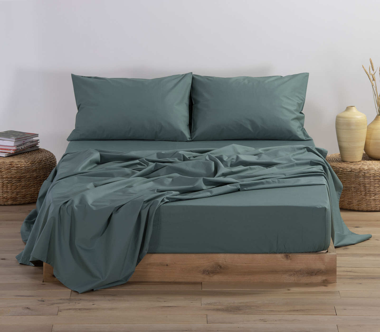 Σεντόνι King Size Nef-Nef Homeware Με λάστιχο 180Χ200+35 Green
