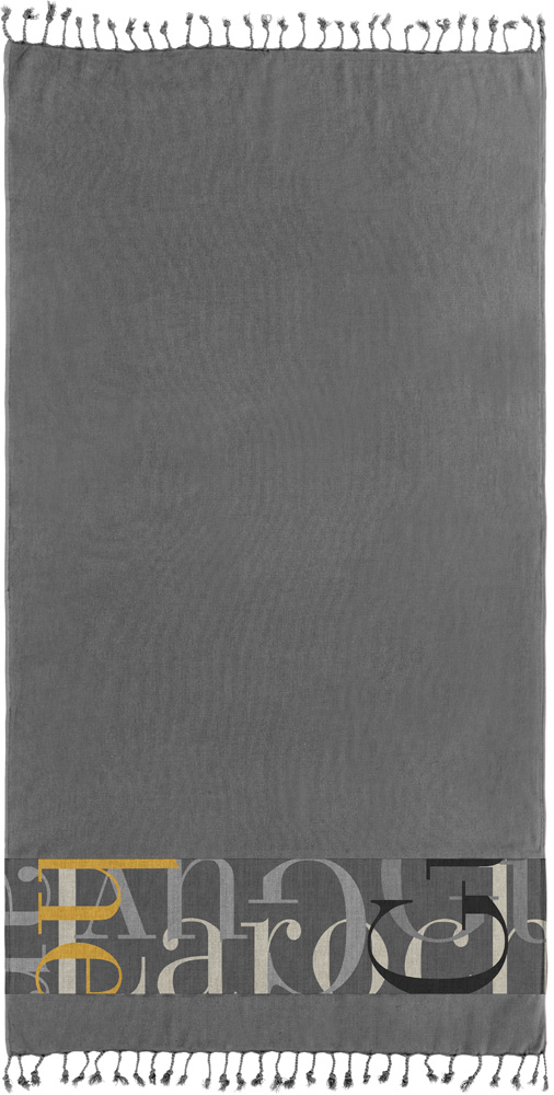 Πετσέτα Θαλάσσης Guy Laroche Pestemal 25 Anthracite 90x170 