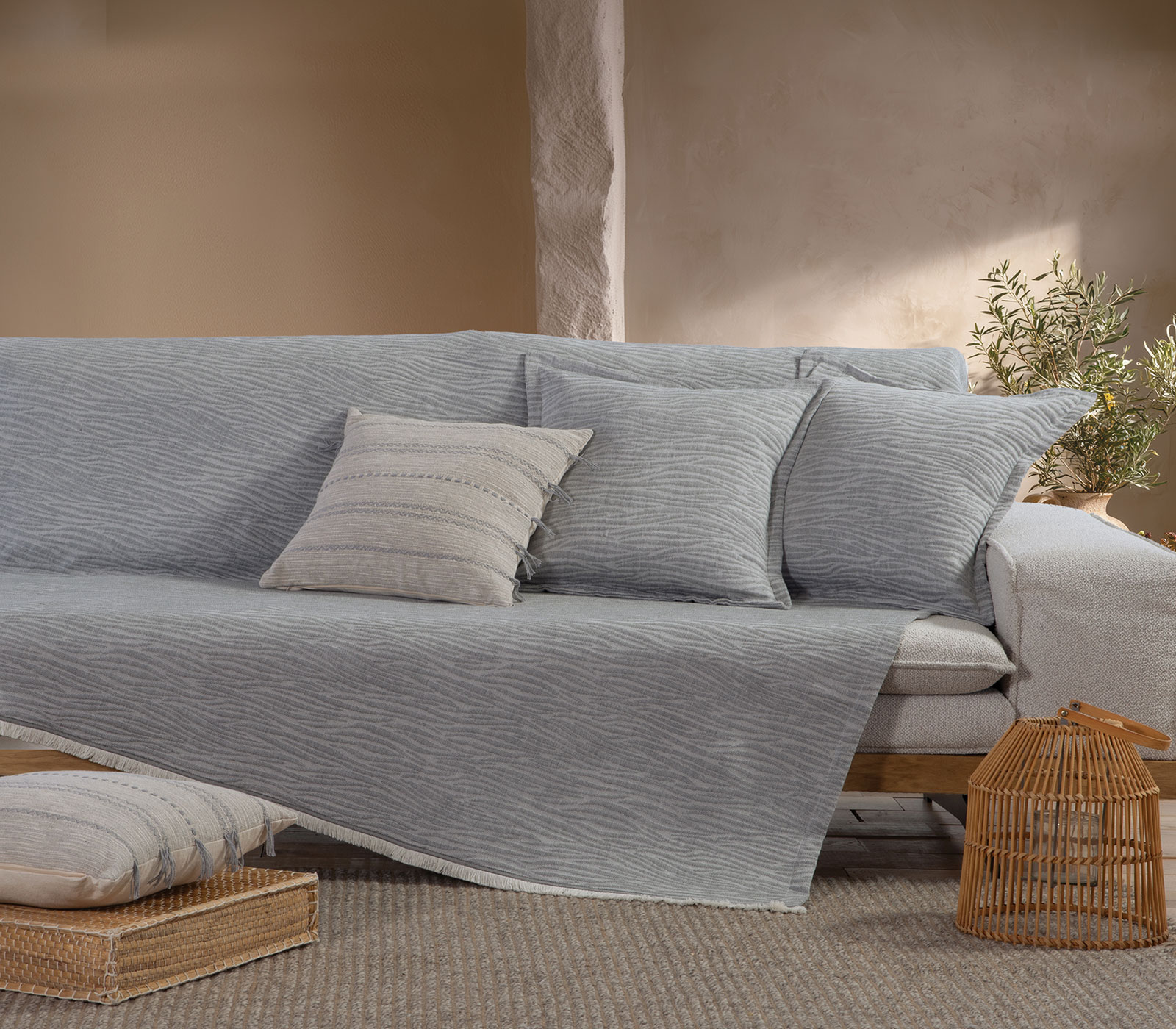 Ριχτάρι Τετραθεσίου Nef-Nef Homeware Zebra 170X350 Grey