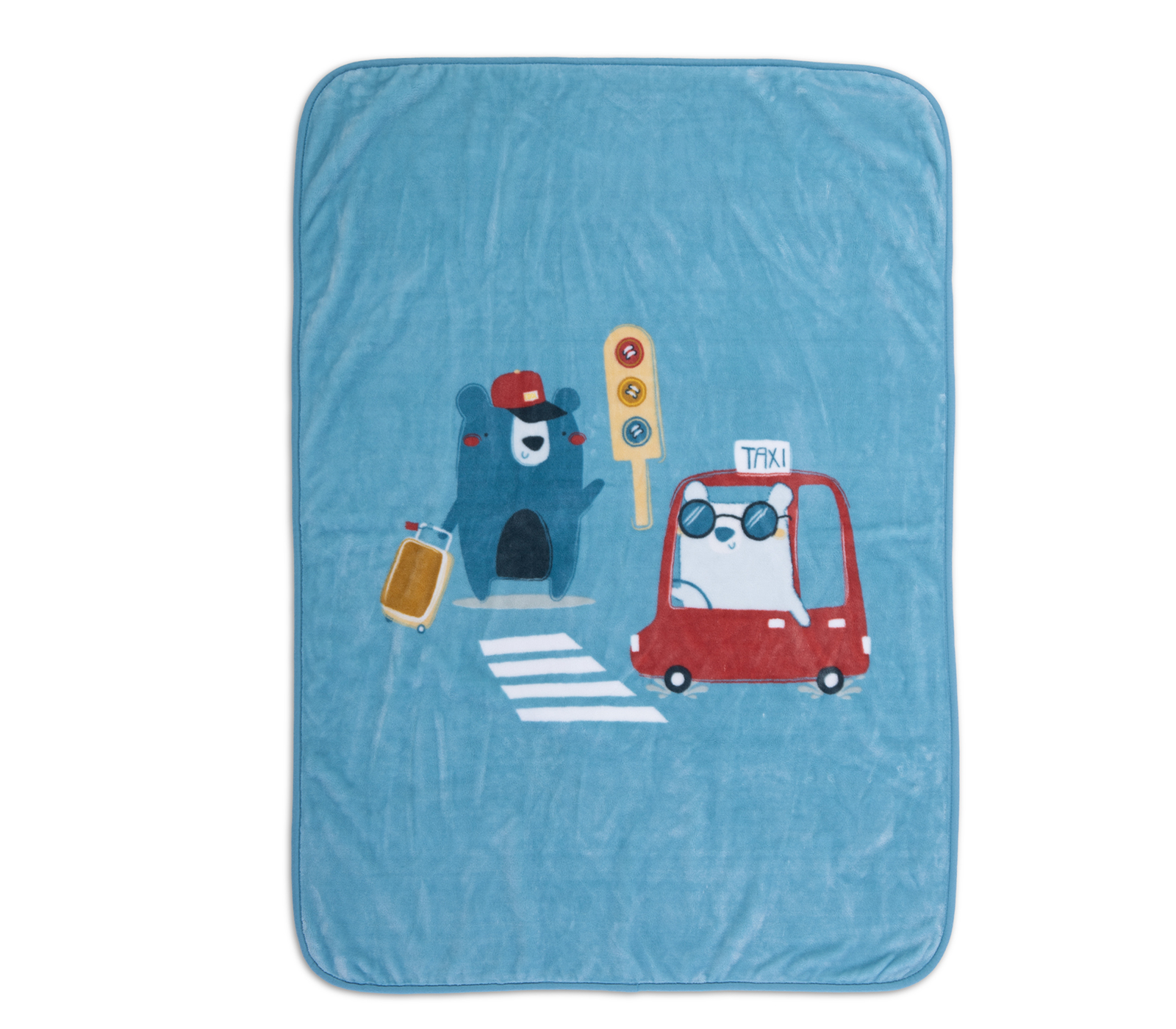 Βρεφική Κουβέρτα Koύνιας Nef-Nef Homeware Traffic 100X140 Αqua