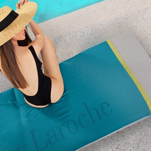 Πετσέτα Θαλάσσης Guy Laroche Double Petrol 90x180