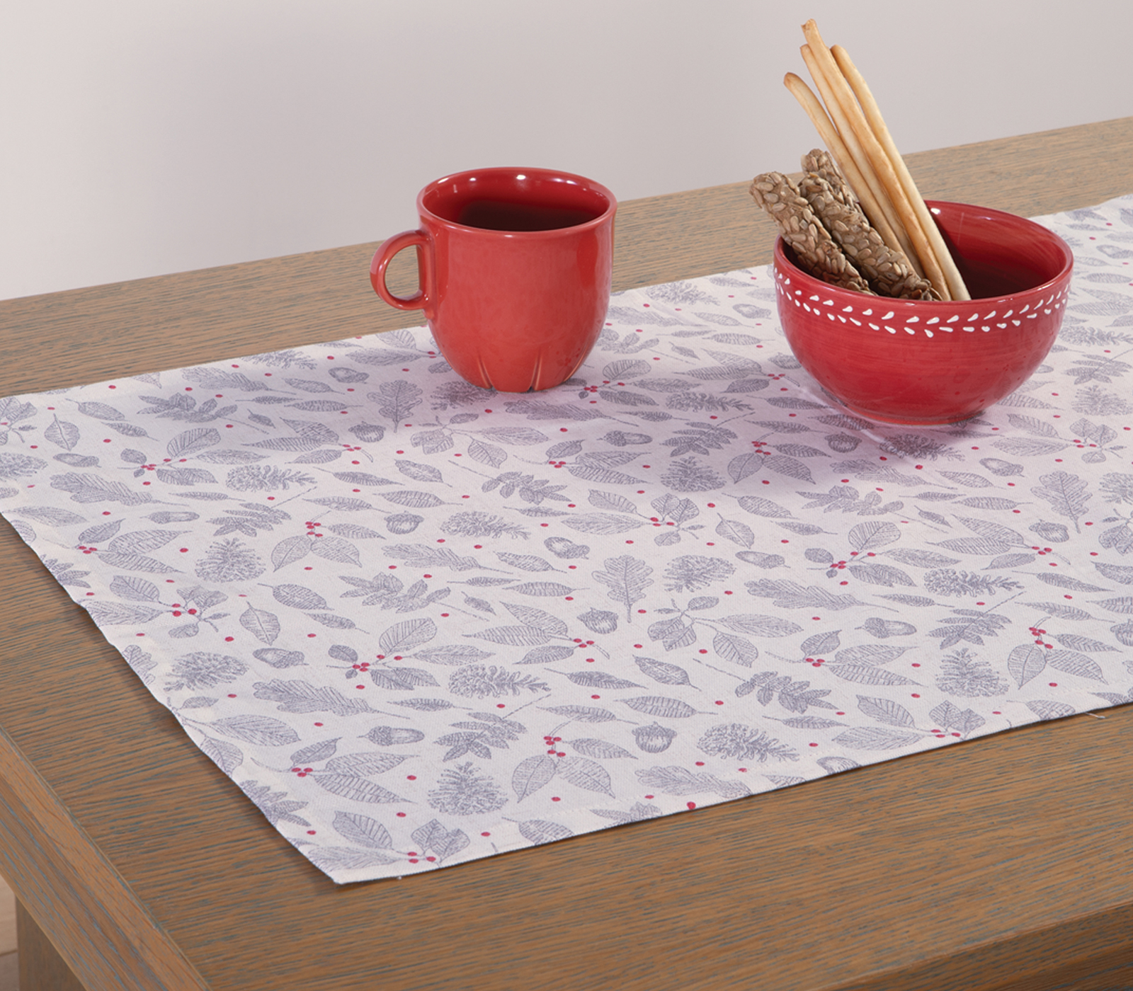 Χριστουγεννιάτικη Τραβέρσα Nef-Nef Homeware Xmass Plant 45X140 Ecru