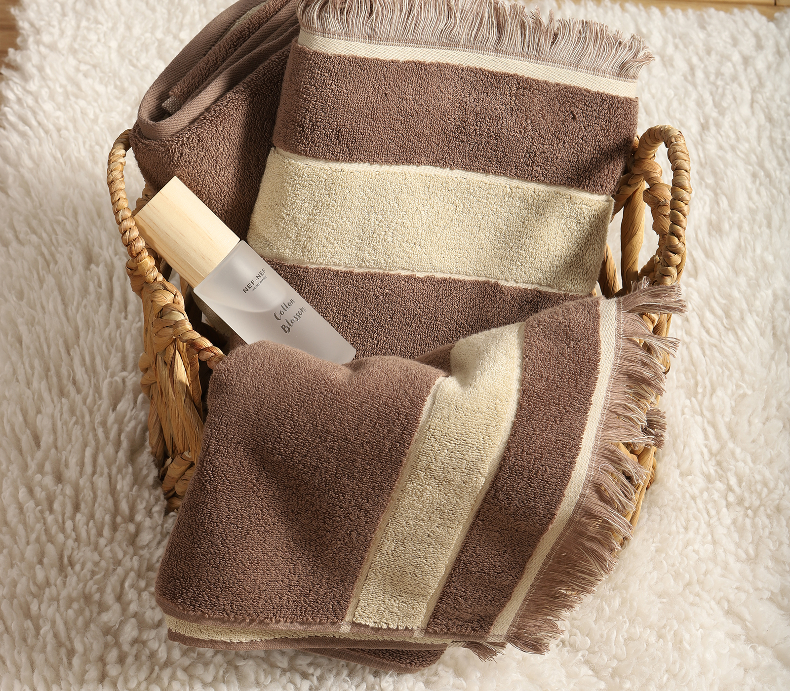 Πετσέτα Σώματος Nef-Nef Homeware Sentimen 70x140 Brown