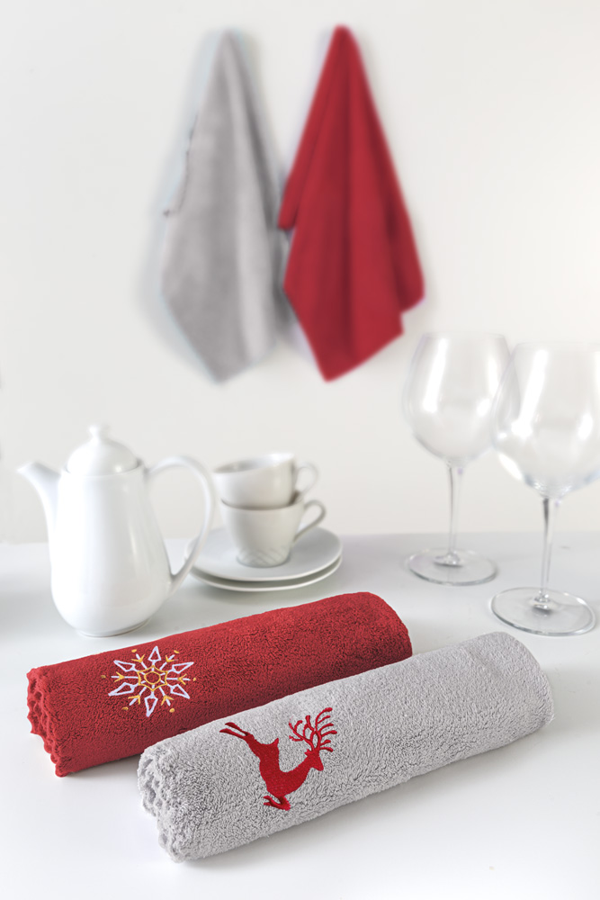 Πετσέτες Χριστουγεννιάτικες Saint Clair (Σετ) Christmas towels set 3 (35X50)
