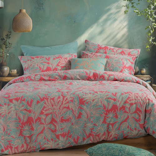 Σεντόνια Μονά Nef-Nef Homeware (Σετ) Charisma Green/Coral 170x270