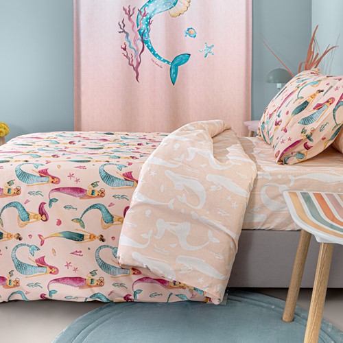 Παιδικά Σεντόνια Guy Laroche (Σετ) Merida Salmon 100X200+28 Με Λάστιχο
