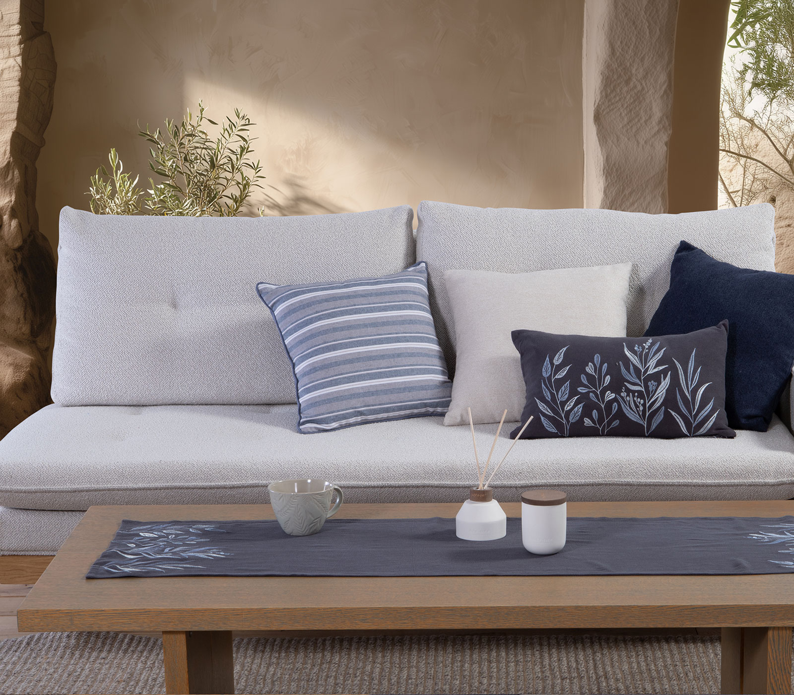 Διακοσμητικό Μαξιλάρι Nef-Nef Homeware Impact 43X43 Blue