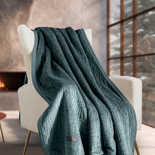 Ριχτάρι Πολυθρόνας Guy Laroche Bolzano Emerald 130X170 + Mαξιλάρι 40X40+2.5 χωρίς γέμιση