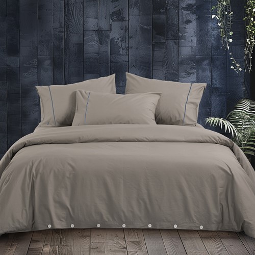 Παπλωματοθήκη Υπέρδιπλη Nef-Nef Homeware (Σετ) Nautica-Nau Wave Solid 240X220 Linen