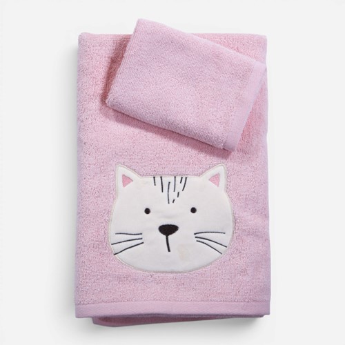 Βρεφικές Πετσέτες Nef-Nef Homeware (2τμχ) Cats Are Perfect Pink