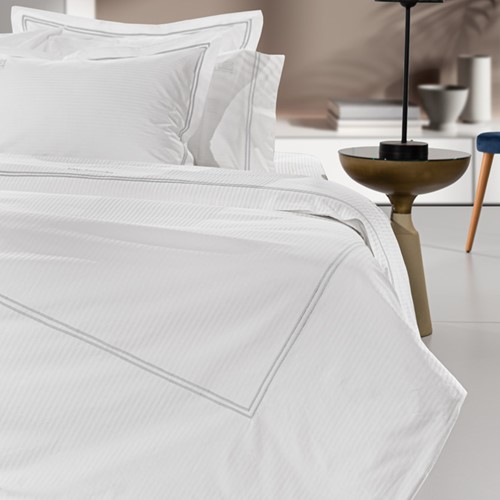 Σεντόνια King Size Guy Laroche (Σετ) Nice White - L.Silver 270X280