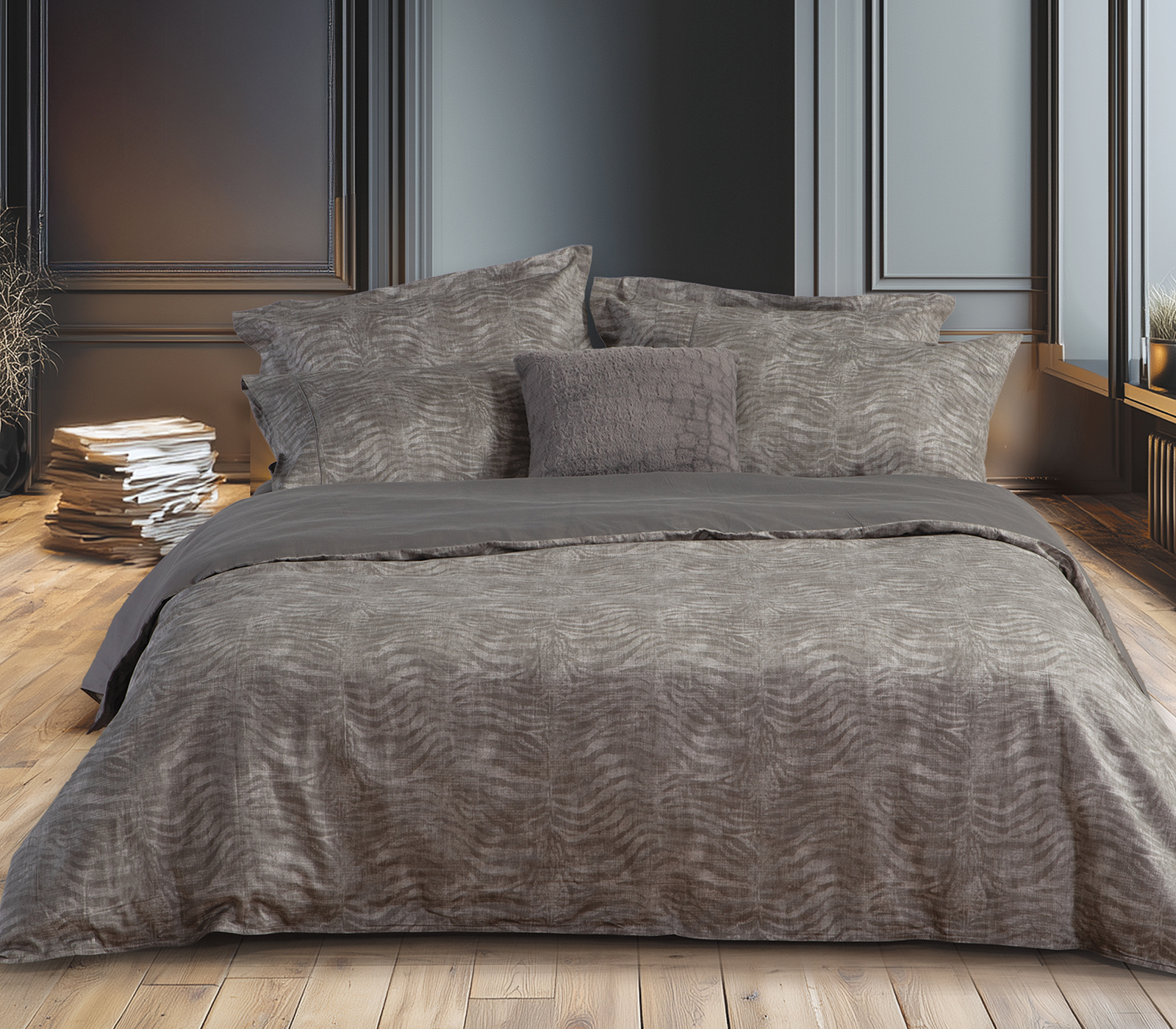 Σεντόνια King Size Nef-Nef Homeware (Σετ)  Zesten 270x280 Grey