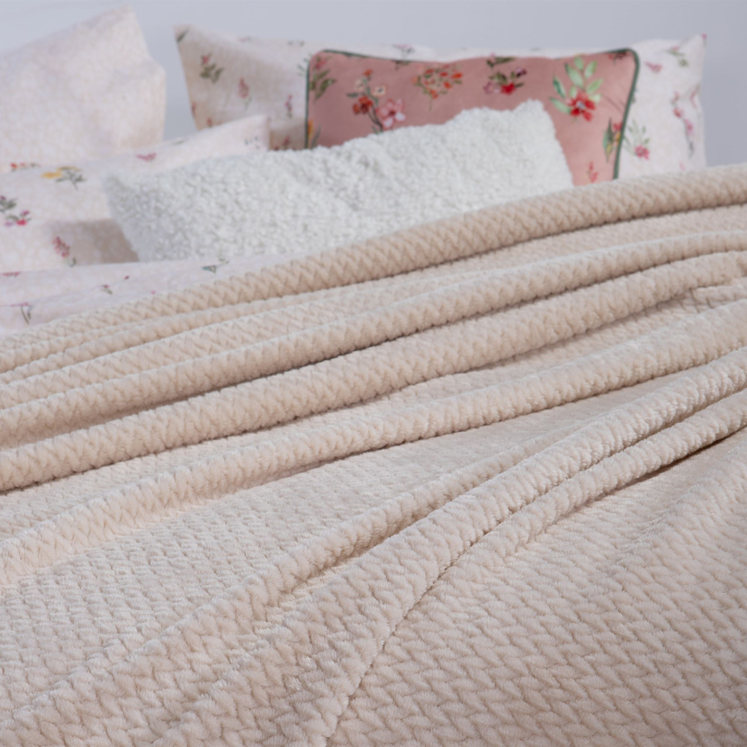  Κουβέρτα Μονή Nef-Nef Homeware 160X220 Worth Ecru