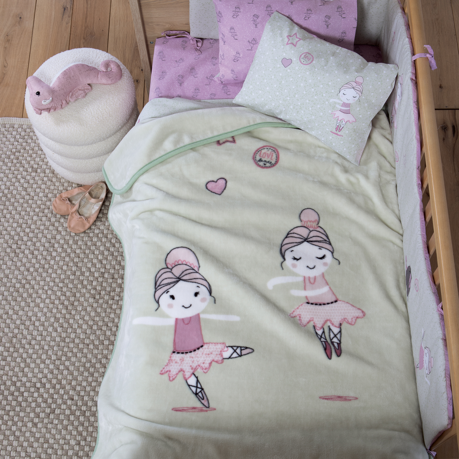 Βρεφική Κουβέρτα Αγκαλιάς Nef-Nef Homeware Ballerine World 75x100  