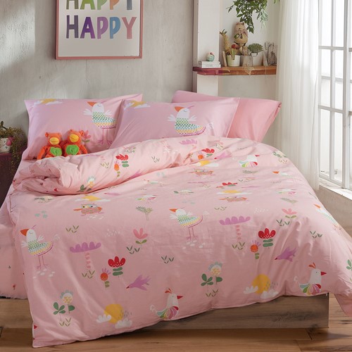 Παιδικά Σεντόνια Nef-Nef Homeware (3ΤΜΧ) Birds Mania Pink 170x260 Pink