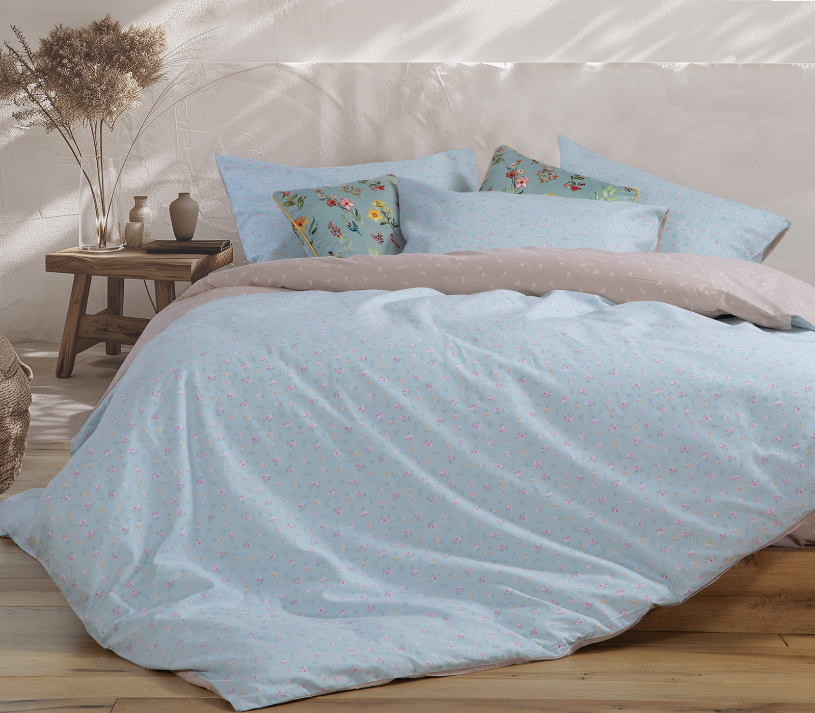 Παπλωματοθήκη Υπέρδιπλη Nef-Nef Homeware (Σετ) Lorelay 240X230 Aqua