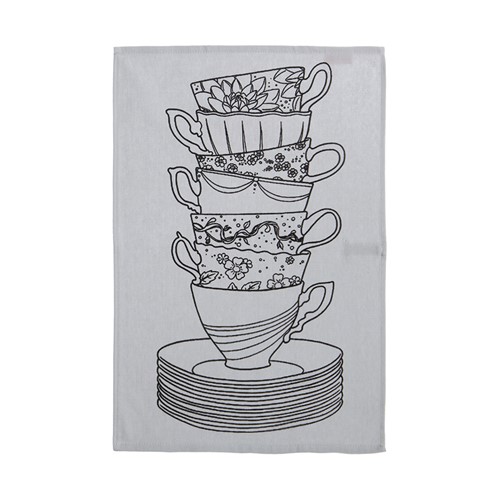 Ποτηρόπανο Nef-Nef Homeware My Cup Of Tea 40x60 Grey